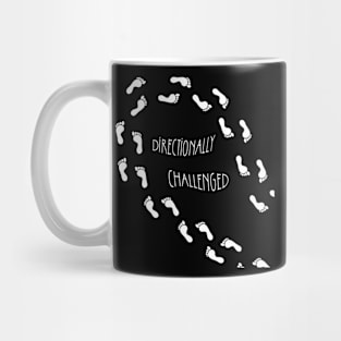 Directionally Challenged Footsteps Mug